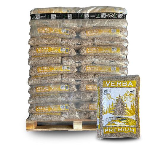 Palette de 70 sacs de Pellet de bois Verba – EN+® A1 100% résineux 🇺🇦