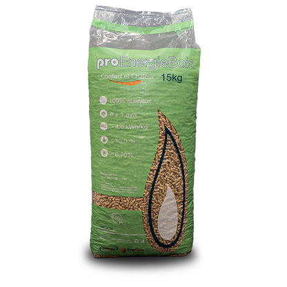 Palette de 66 sacs de Pellet de bois Pro Energie Bois – Din+ 100% résineux