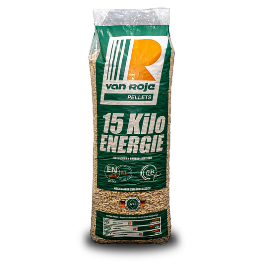 Palette de 65 sacs de Pellet de bois Van Roje – DIN+, PEFC, EN+® A1 100% résineux