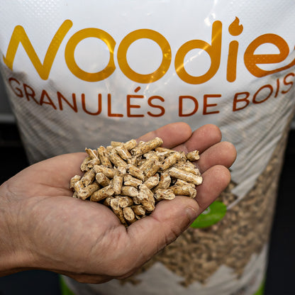 Palette de 65 sacs de Pellet de bois Woodies – Din+, PEFC 100% résineux 🇧🇪